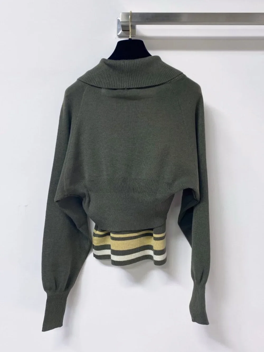 Miu Miu 2‑Piece Knit Set Shrug Bolero + Striped Cami Top Matching Outfit
